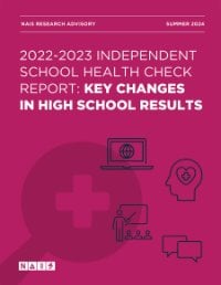 NAIS Research Advisory: 2022-2023 Independent School Health Check Report: Key Changes in High School Results